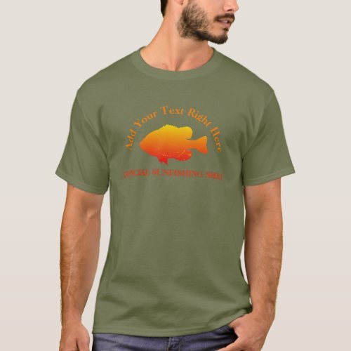 Sunfish Bluegill Fishing Customizable T_Shirt