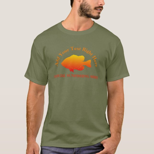 Sunfish Bluegill Fishing Customizable T-Shirt (Front)
