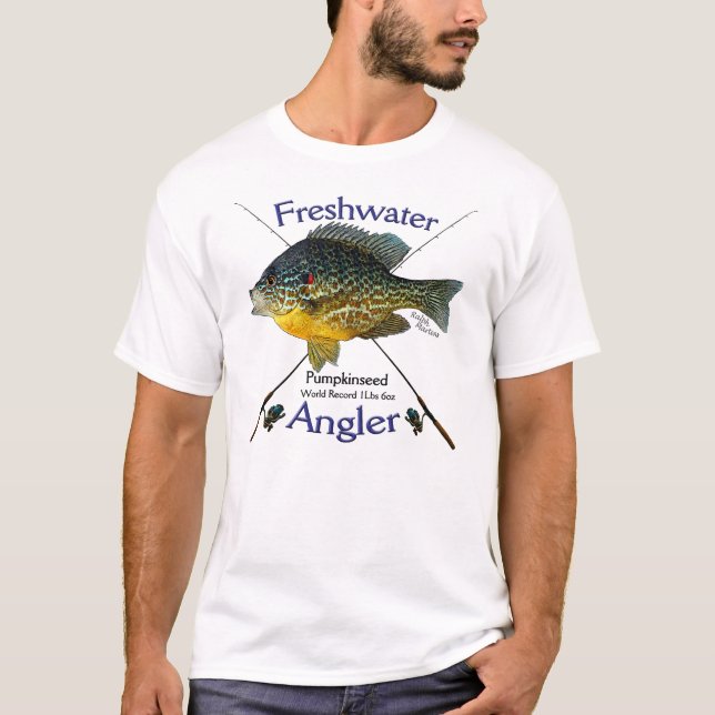 Sunfish Freshwater angler fishing Tshirt. T-Shirt (Front)