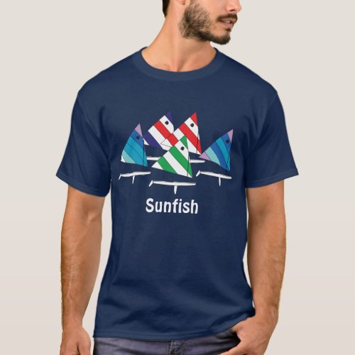 Sunfish Sailboats Racing T_Shirt