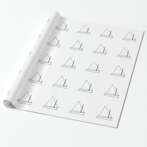 Sunfish Sailing Logo sail plan Wrapping Paper