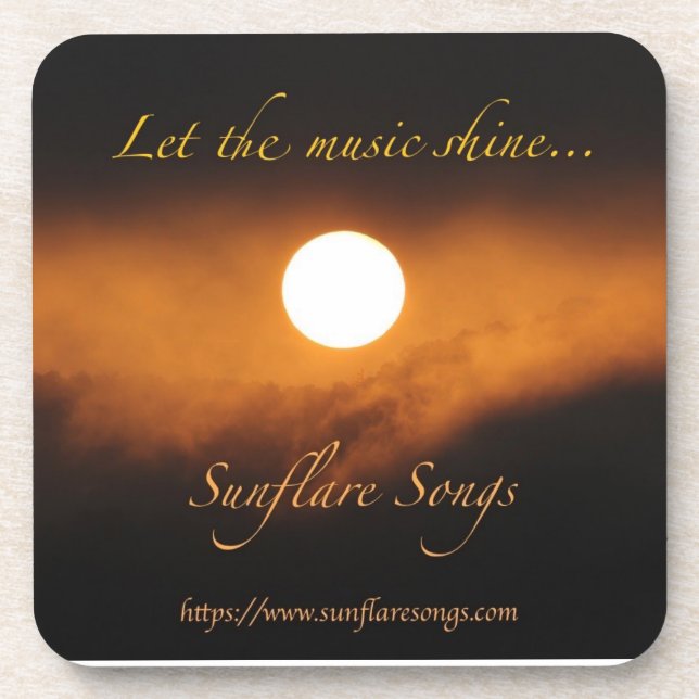Sunflare Songs - Let the Music Shine Coaster (Front)