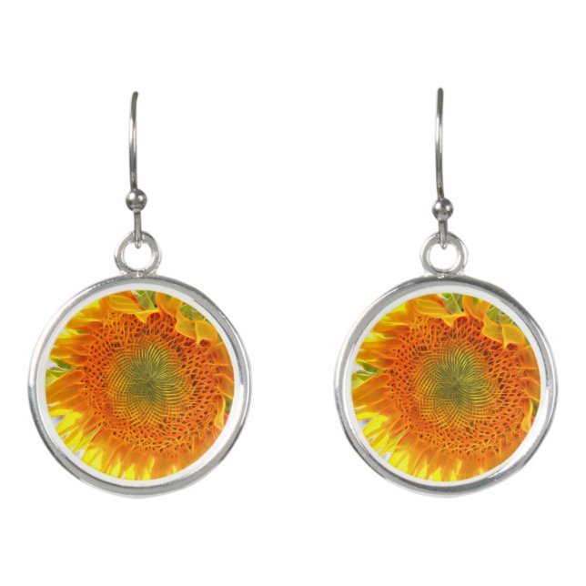 Sunflower20150815 Earrings (Front)