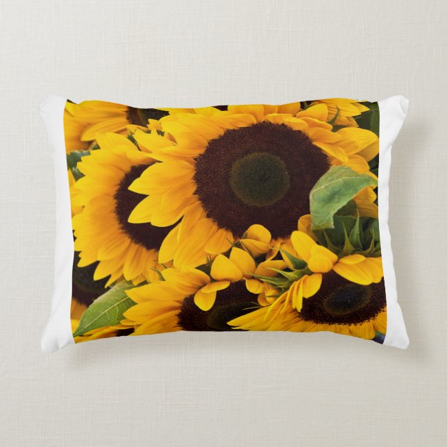 sunflower 01 decorative pillow (Front)