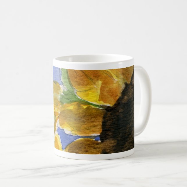 Sunflower 01 Painting Mug Watercolor Art (Front Right)