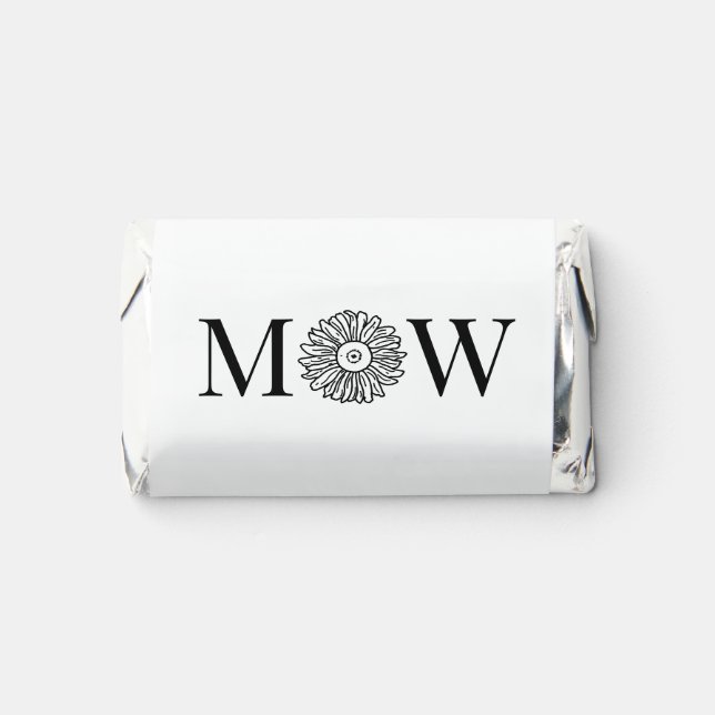 Sunflower #1 Couple Wedding 2 Initial Monogram Hershey's Miniatures (Front)