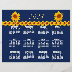 Sunflower 2023 Calendar Flyer