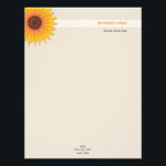 Sunflower 2 letterhead<br><div class="desc">Sunflower design. Elegant, fully customizable business letterhead.
Click "Customize It" button to change texts, fonts or colors.
Original design by Ruxique.
Matching Business Cards available!</div>