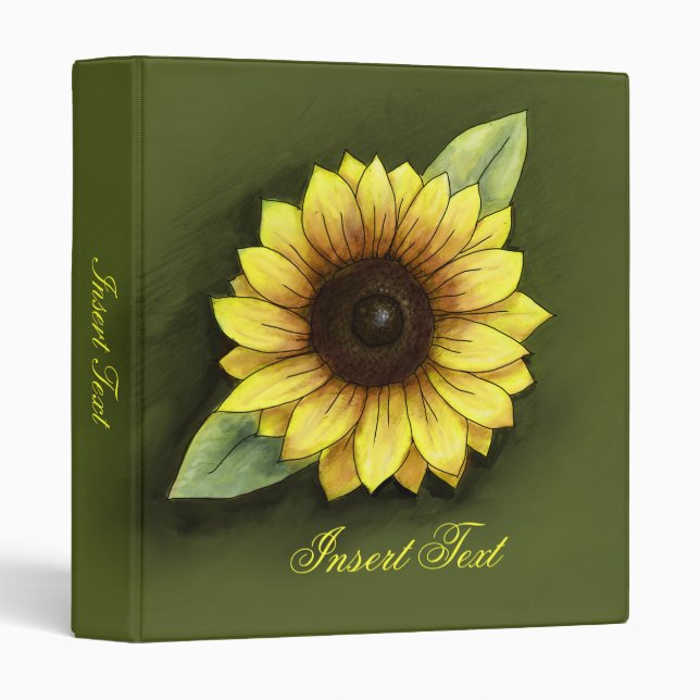 Sunflower 3 Ring Binder (Front/Spine)