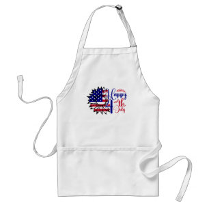 Sunflower 4th of July  Adult Apron