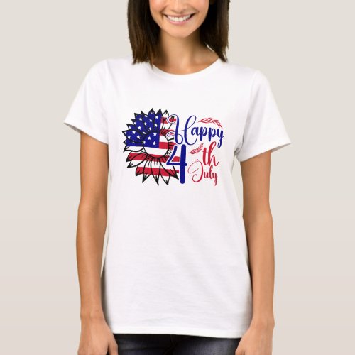 Sunflower 4th of July  T_Shirt
