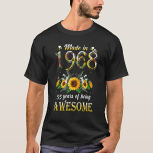 Sunflower 55th Birthday  For Women Floral Best Of  T-Shirt