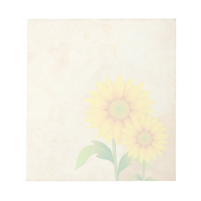 Sunflower - 5.5" x 6" 40 Sheet Notepad (Front)
