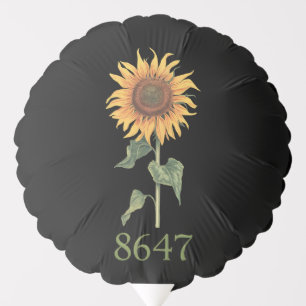 Sunflower 8647 86 47 Subtle Anti Trump Floral Boho Balloon