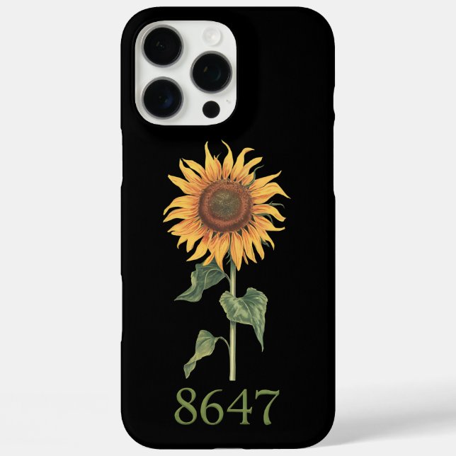 Sunflower 8647 86 47 Subtle Anti Trump Floral Boho Case-Mate iPhone Case (Back)