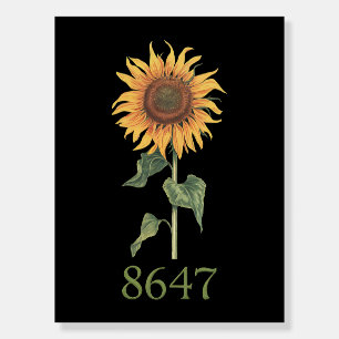Sunflower 8647 86 47 Subtle Anti Trump Floral Boho Foam Board