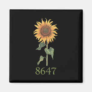 Sunflower 8647 86 47 Subtle Anti Trump Floral Boho Magnet