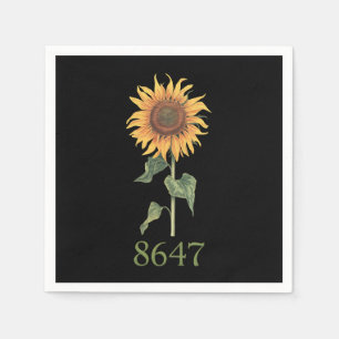 Sunflower 8647 86 47 Subtle Anti Trump Floral Boho Napkins