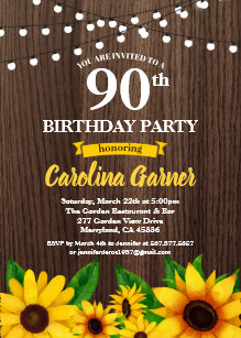 sunflower birthday invitations zazzle