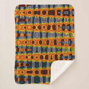 Sunflower Abstract 2, 2016 (photo) SVP Images Sherpa Blanket