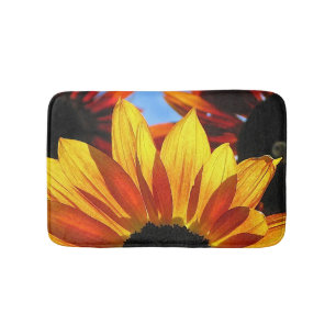 Sunflower Abstract Flower Bath Mats