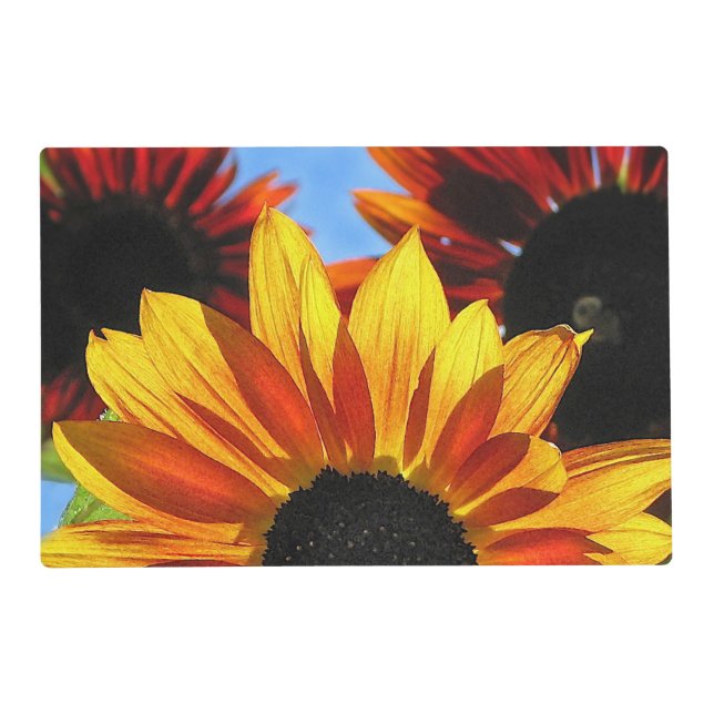 Sunflower Abstract Laminated Placemat (Front)