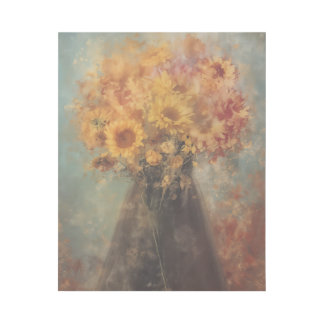 Sunflower abstract portrait  gallery wrap