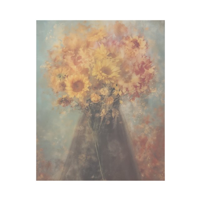 Sunflower abstract portrait  gallery wrap (Front)