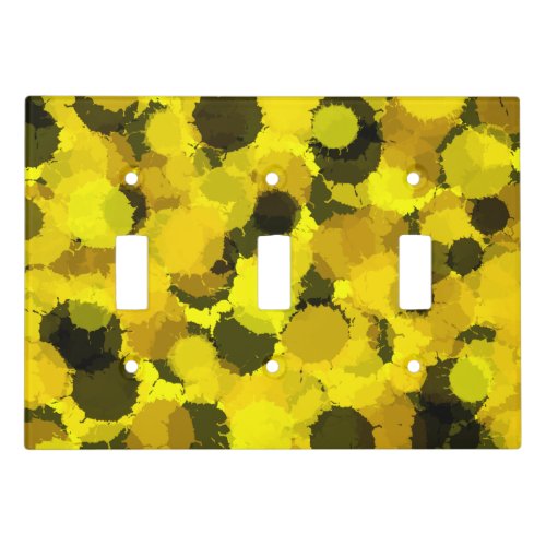 Sunflower abstract Yellow dots Summer decorative Light Switch Cover