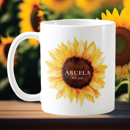 Sunflower Abuela  Coffee Mug