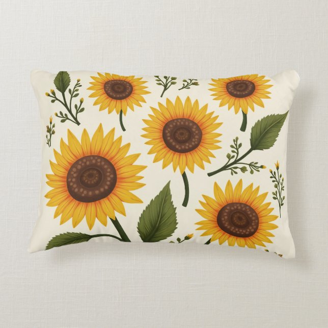 sunflower accent pillow (Back)