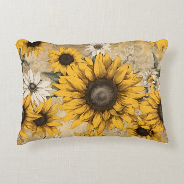 Sunflower Accent Pillow (Front)