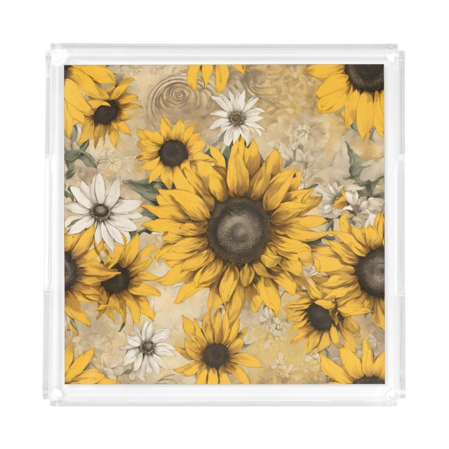 Sunflower Acrylic Tray (Front)
