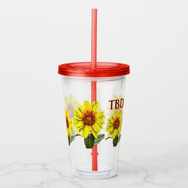 Sunflower Acrylic Tumbler (Front)