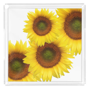 Sunflower Acrylic Vanity Tray