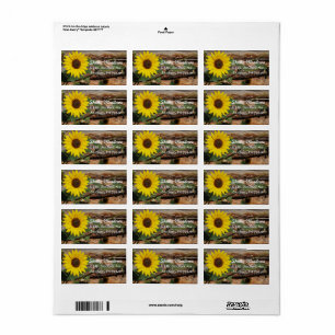 Sunflower Address Label
