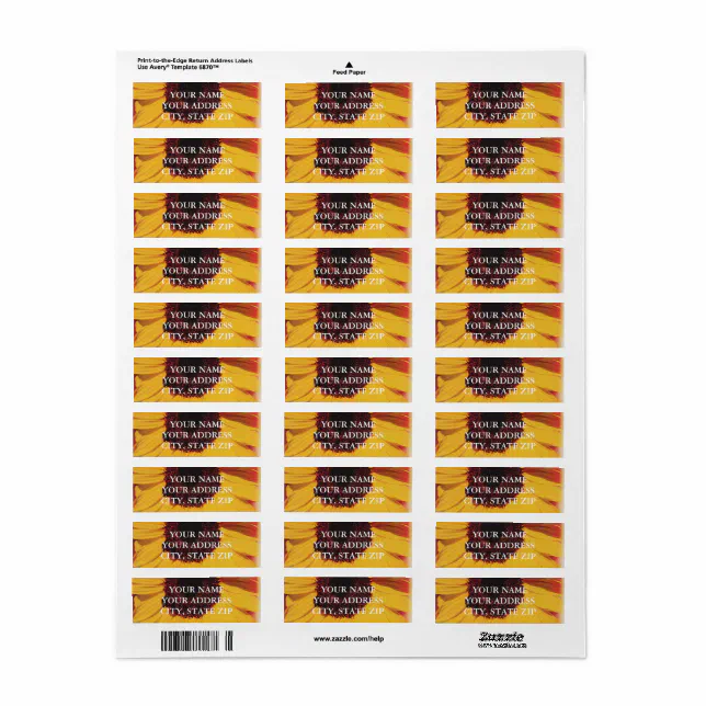 SUNFLOWER ADDRESS LABEL TEMPLATE | Zazzle