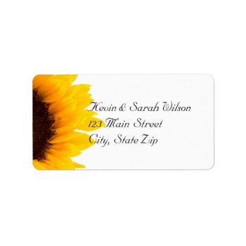 Sunflower Address Labels by photoinspiration at Zazzle