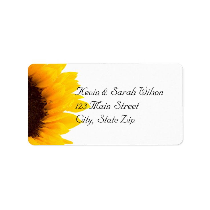 Sunflower Address Labels Zazzle