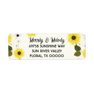 Sunflower Address Labels