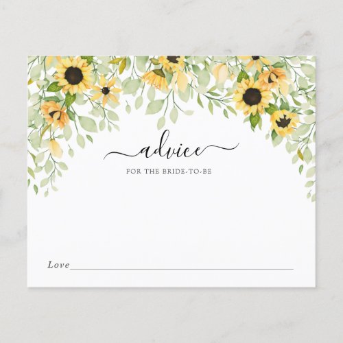 Sunflower Advice for the Bride 