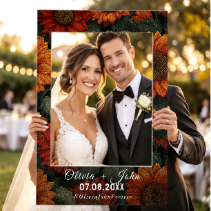 Sunflower Aesthetic Wedding Selfie Photo Frame