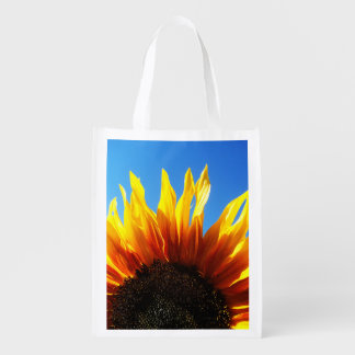 Sunflower Aflame Grocery Bag