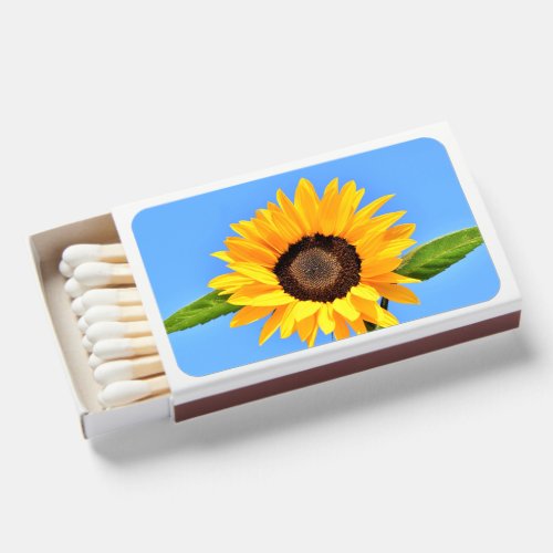 Sunflower Against Sun on Blue Sky Matchboxes