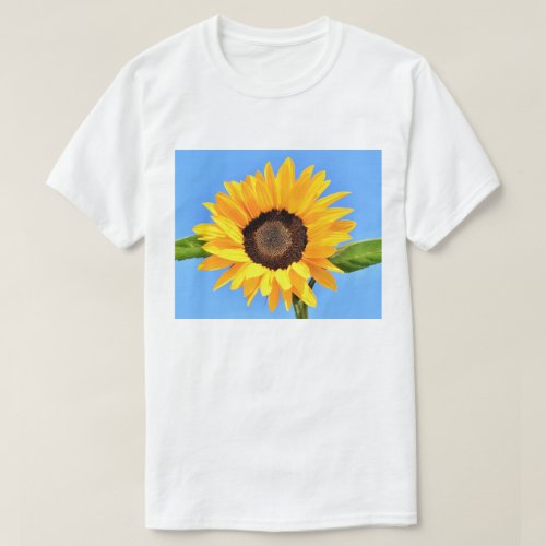 Sunflower Against Sun on Blue Sky _ Summer T_Shirt