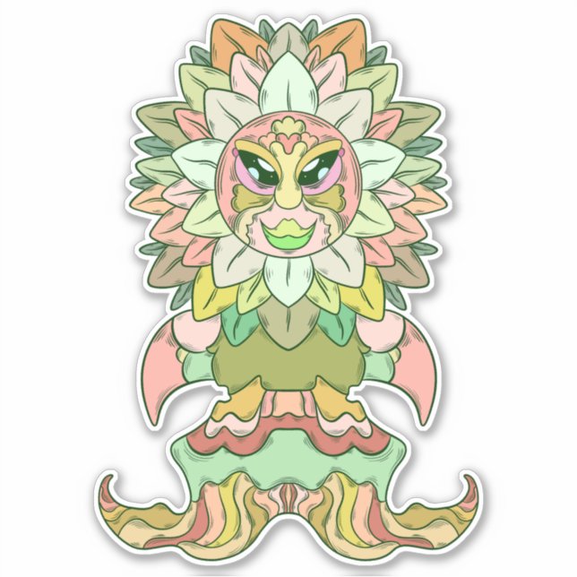 Sunflower Alien Sticker (Front)