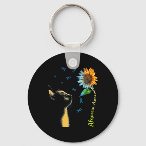 Sunflower Alopecia Awareness  Keychain