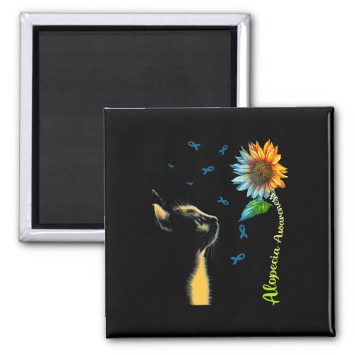 Sunflower Alopecia Awareness  Magnet