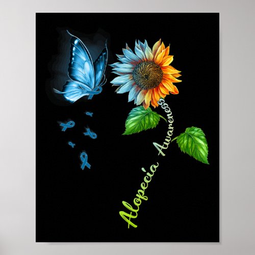 Sunflower Alopecia Awareness  Poster