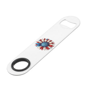 Sunflower American Flag 4Th Of July Bar Key